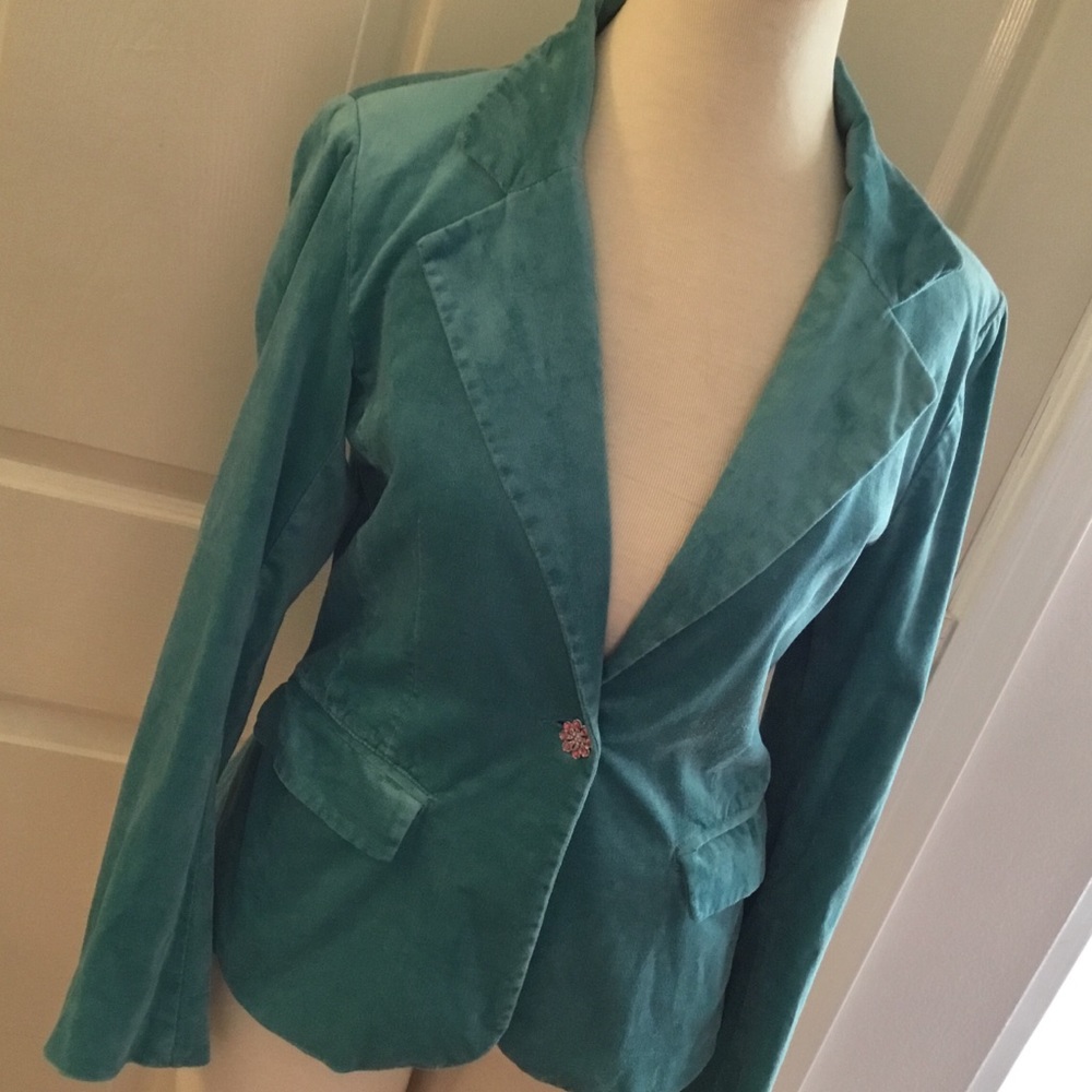 🎁 SALE! 🎁 Turqouise Velveteen Jacket with Zebra Lining